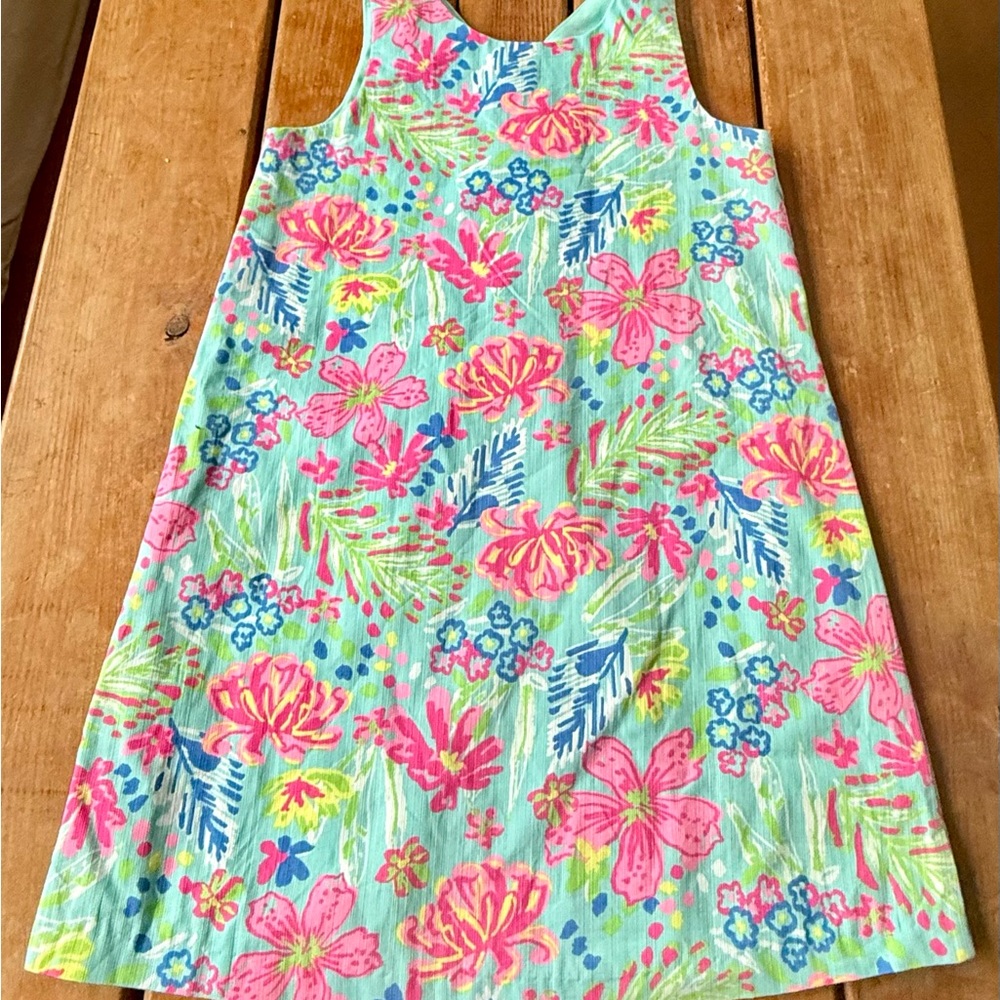 Tommy Bahama Kids Floral Dress - Girls size 8 Turquoise, Pink, Blue, Green
